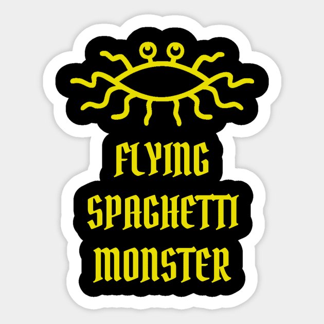 Flying Spaguetti Monster Sticker by Hater Panda